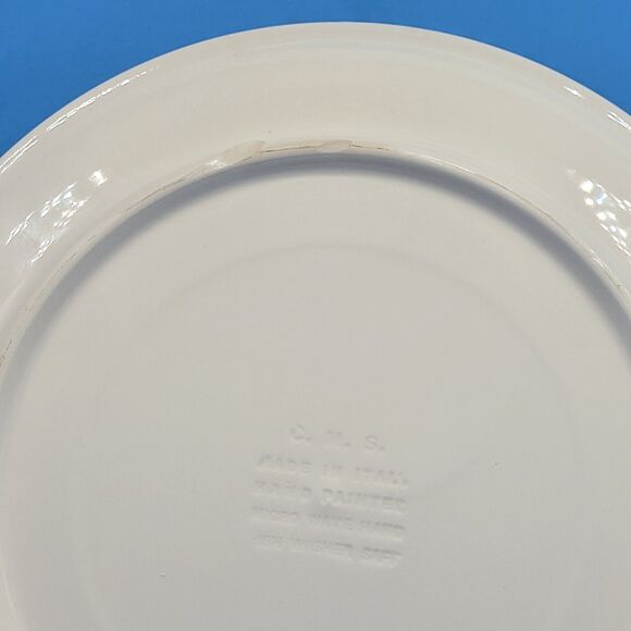 C M.S. Italy Hand Painted 12" Round  Pizza Margherita Pizza Platter - Picture 12 of 12